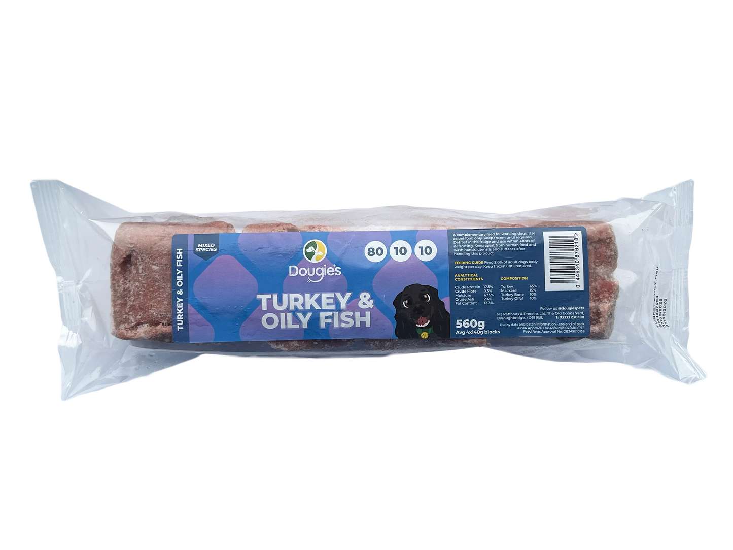 Dougies - Turkey & Oily Fish 80:10:10 560g