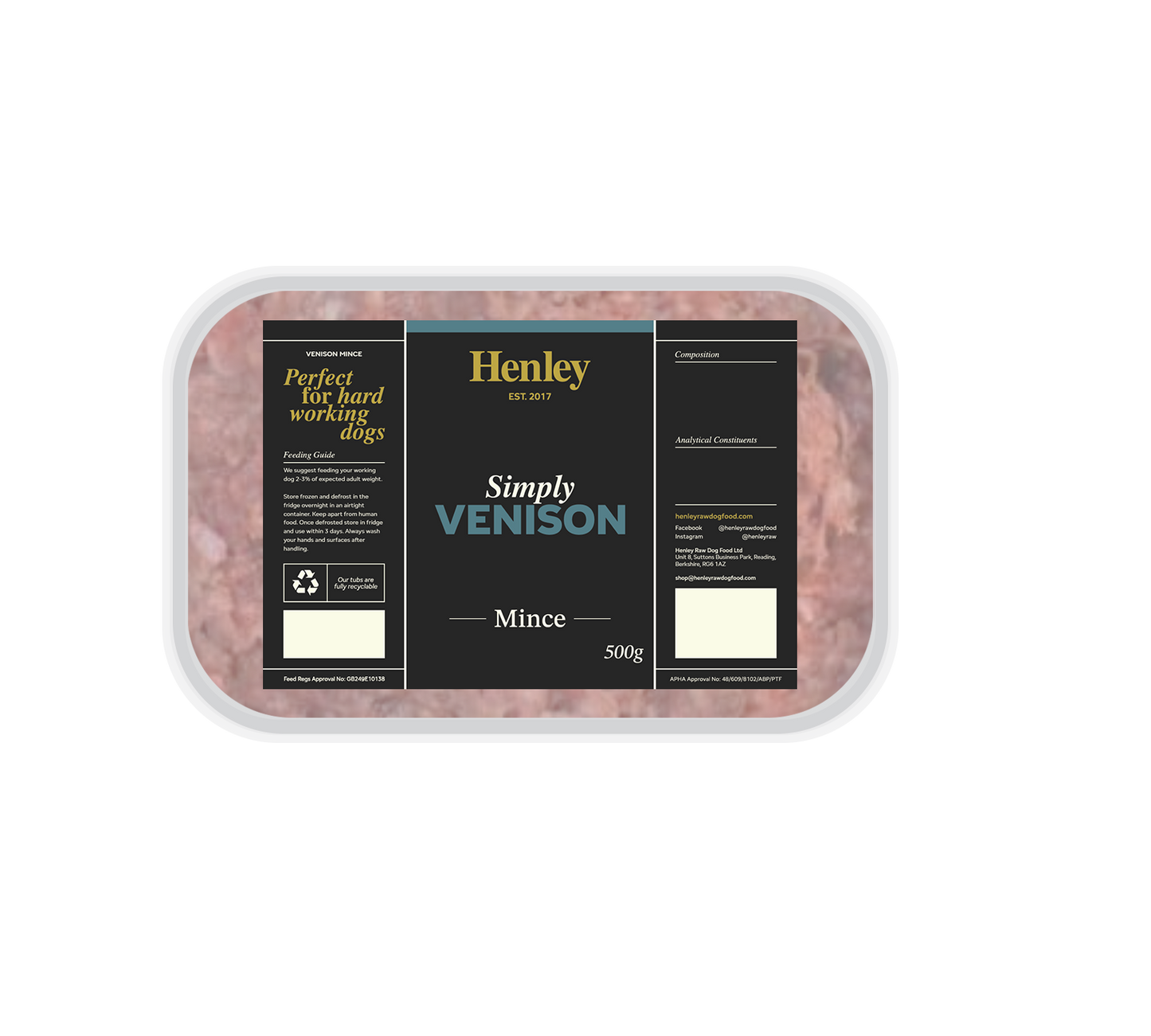 Henley Raw - Simply Boneless Venison 500g