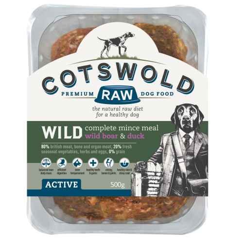Cotswold Raw - Active 80/20 Wild Mince with Wild Boar & Duck Complete 1kg