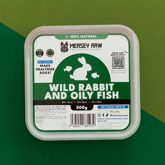 Mersey Raw - Rabbit & Oily Fish 80:10:10 500g