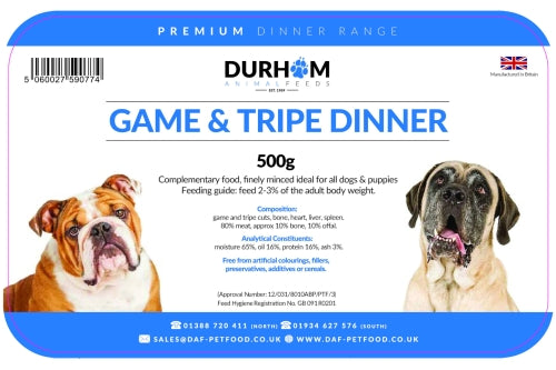 DAF Dinner - Game & Tripe 500g