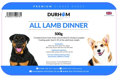 DAF Dinner - Lamb 500g