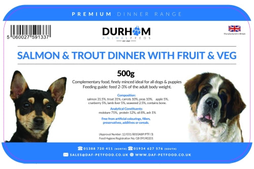 DAF Dinner - Salmon & Trout with Fruit & Veg 500g