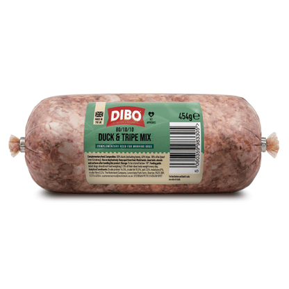 DIBO Chubb (Formerly Bulmers) - Duck & Tripe Mix 80:10:10 Mince 454g