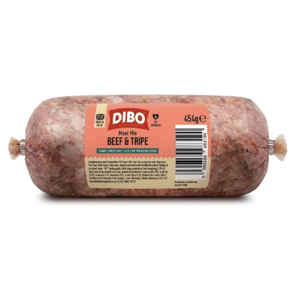 DIBO Chubb (Formerly Bulmers) - Beef & Tripe Mix 80:10:10 Mince 454g