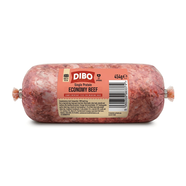 DIBO Chubb (Formerly Bulmers) - Single Protein Economy Beef Mince (Up to 10% Bone) 454g