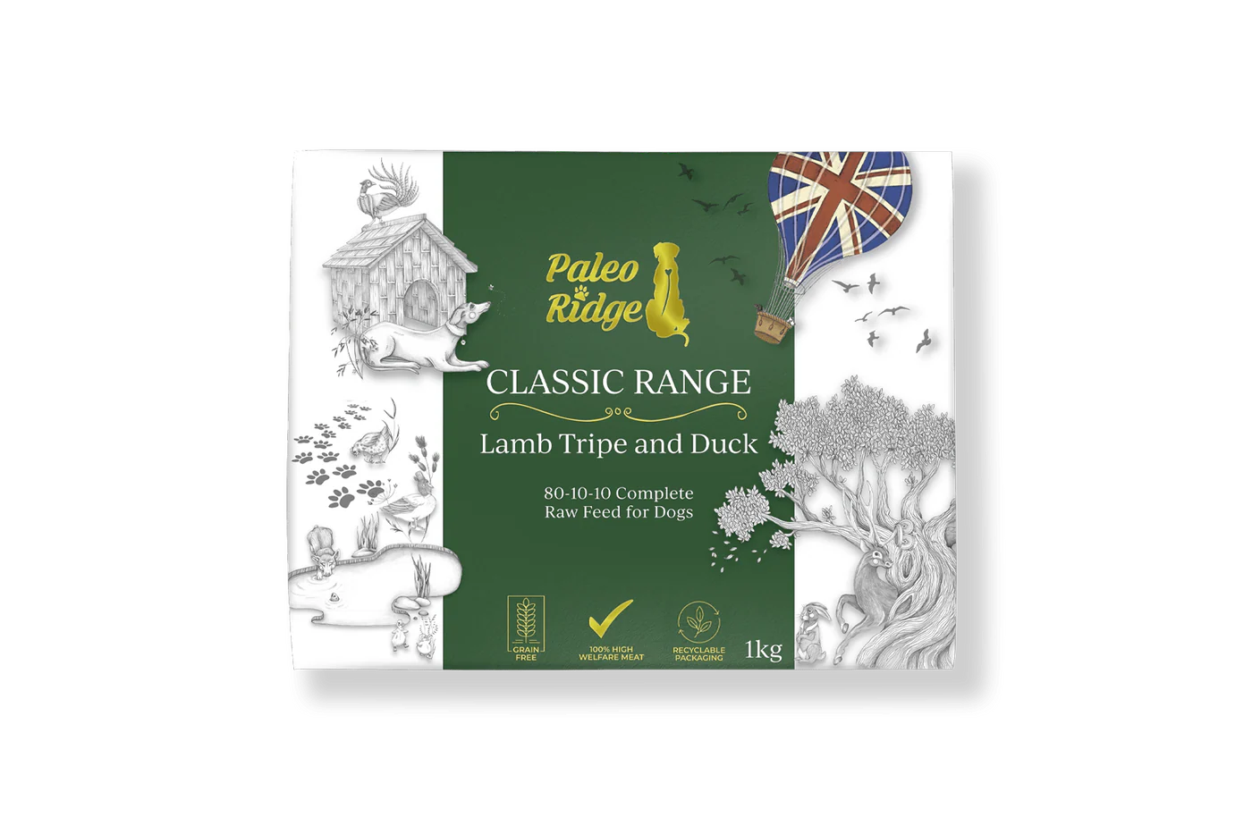 Paleo Ridge - Classic Lamb Tripe & Duck 80:10:10 1kg
