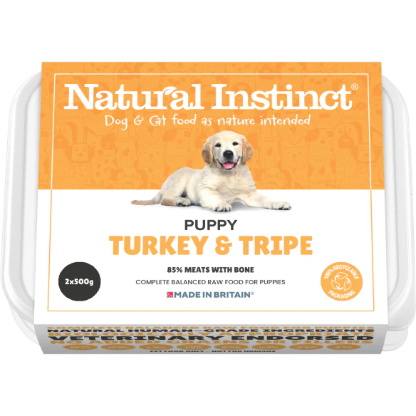 Natural Instinct - Puppy Turkey & Tripe Mince 1kg (2 x 500g)