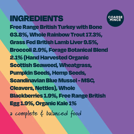 Naturaw Forage - Turkey & Rainbow Trout Forage Complete Mince 500g