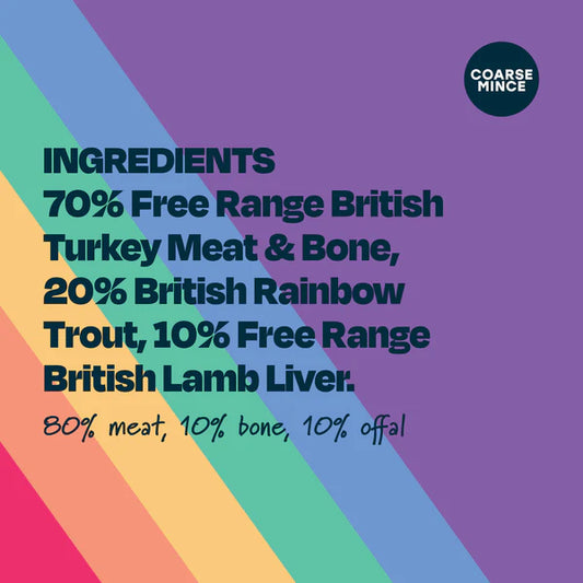 Naturaw Original - Turkey & Rainbow Trout 80:10:10 Mince 500g